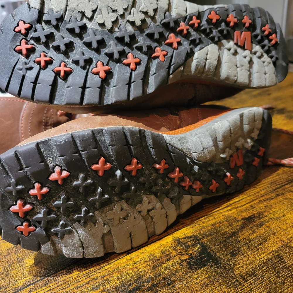 Merrell Tan Leather Lace-Up Boots - Picture 4 of 7